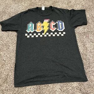 Ladies ABCD Graphic Tee - Charcoal